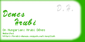 denes hrubi business card